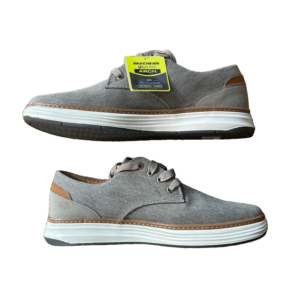 NWT Skechers CLASSIC Fit MORENO-EDERSON Shoe Taupe Beige Shoes Mens Size 11